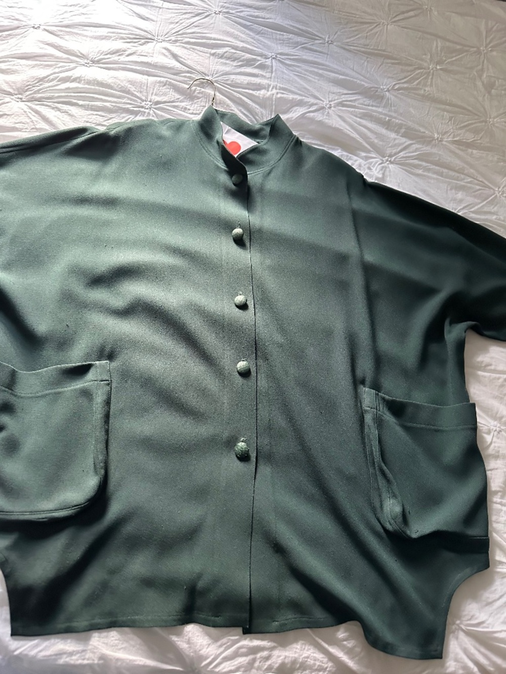 Handwoven by Arlene Wohl Forrest green pant suit